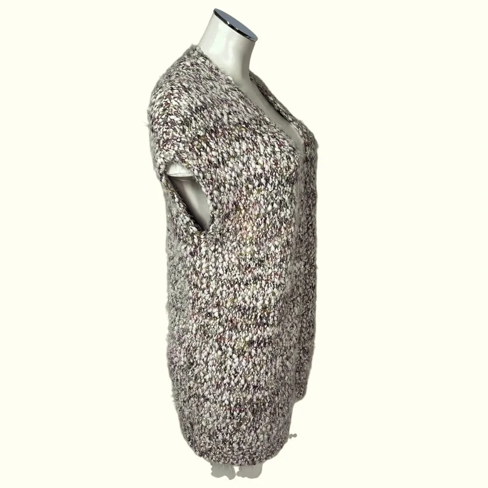 WORLD MARKET Multicolor Textured Open Front Chunky Knit Tunic Sweater  OS